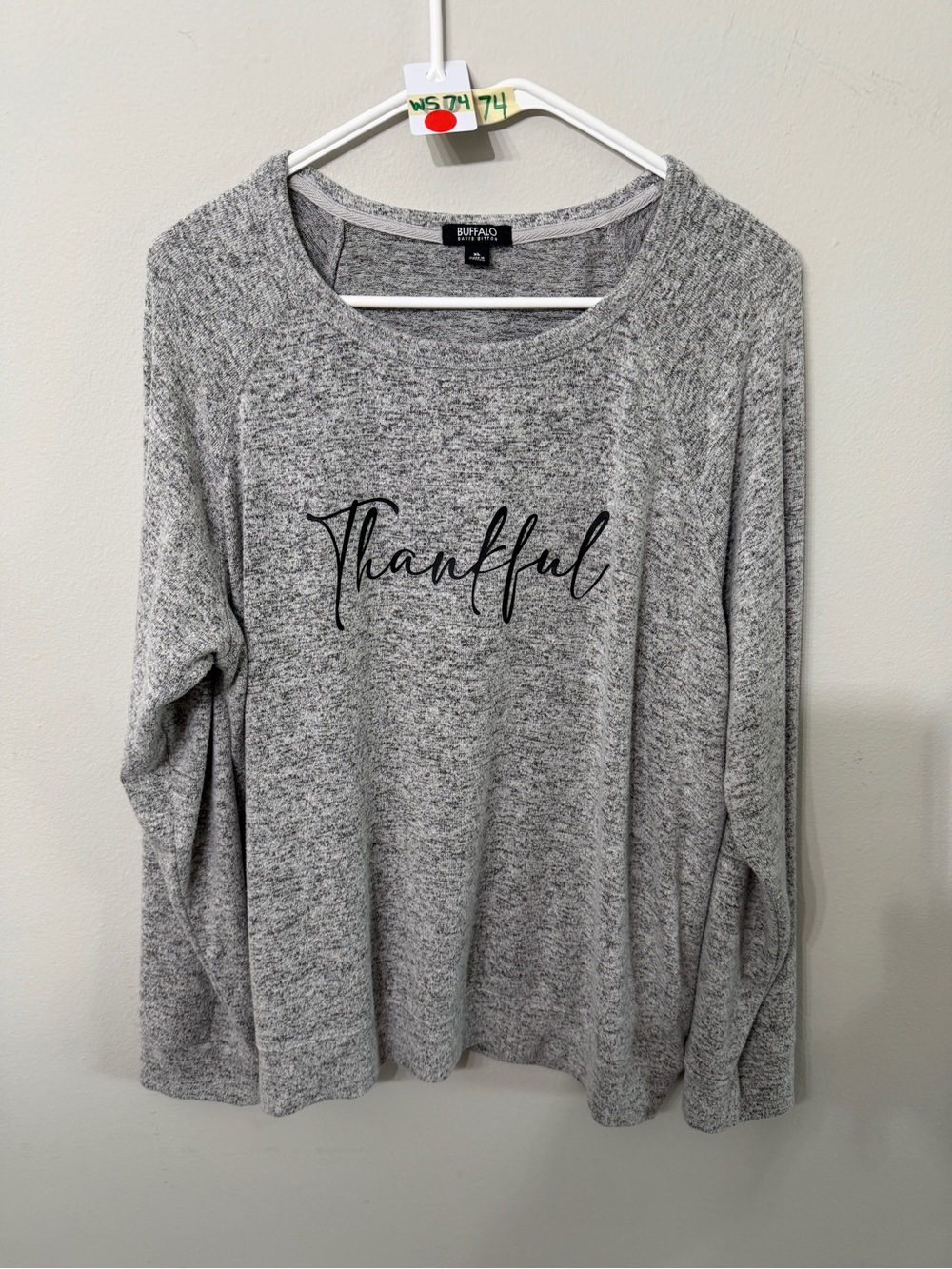 Women’s Buffalo David Britton Grey Heather XL Thankful Sweater